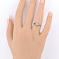Art Deco 18K White Gold Diamond & Sapphire Ring 0.39ct Size 7 2.71 Grams