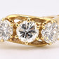 IGI Certified 14K Yellow Gold 3-Stone Diamond Ring 2.25ctw Ring Size 4.25