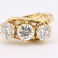 IGI Certified 14K Yellow Gold 3-Stone Diamond Ring 2.25ctw Ring Size 4.25