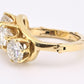 IGI Certified 14K Yellow Gold 3-Stone Diamond Ring 2.25ctw Ring Size 4.25