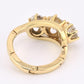 IGI Certified 14K Yellow Gold 3-Stone Diamond Ring 2.25ctw Ring Size 4.25