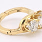 IGI Certified 14K Yellow Gold 3-Stone Diamond Ring 2.25ctw Ring Size 4.25
