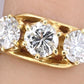IGI Certified 14K Yellow Gold 3-Stone Diamond Ring 2.25ctw Ring Size 4.25