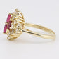 14K Yellow Gold Diamond Cluster Ring 3.05g Size 3