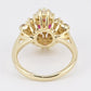 14K Yellow Gold Diamond Cluster Ring 3.05g Size 3
