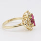 14K Yellow Gold Diamond Cluster Ring 3.05g Size 3