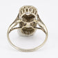 Art Deco Platinum & White Gold Two-Stone Diamond Ring 1.00ctw SI2-I1 6.75