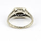 IGI Certified Art Deco 18K White Gold Diamond Ring Size 5.25