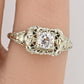 IGI Certified Art Deco 18K White Gold Diamond Ring Size 5.25