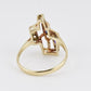 IGI Certified 14K Yellow Gold Sapphire & Diamond Ring Size 8.5