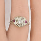 IGI Certified 18K White Gold Heart Ruby & Diamond Ring Size 6.5