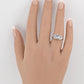 14K White Gold Three Oval Aquamarine & Diamond Ring 5.75 – 3.34 Grams