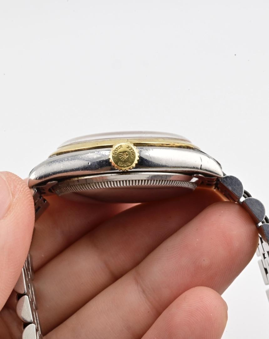 Rolex Oyster Perpetual 6085 Black Dial Stainless Steel & Gold Bezel Automatic Wa