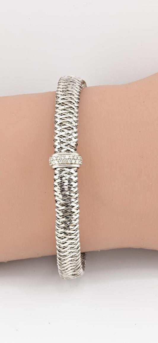 Roberto Coin 18K Yellow Gold Diamond Primavera Bracelet 16.39g RC Italy 1226VI