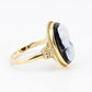 Vintage Sardonyx Cameo Ring 14K Yellow Gold 4.87 Grams Ring Size 6.25