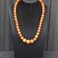 Fine Round Beaded Antique Butterscotch Amber Necklace 38 Grams
