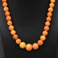 Fine Round Beaded Antique Butterscotch Amber Necklace 38 Grams