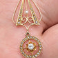 IGI Certified 14K Yellow Gold Pearl Pendant Necklace w/ Natural Diamond