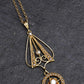 IGI Certified 14K Yellow Gold Pearl Pendant Necklace w/ Natural Diamond