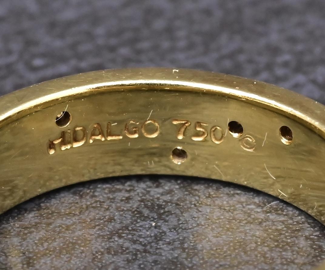 18K Hidalgo Music Note Band Ring w/ Diamonds – 6g, Size 6.25, 12 Diamonds