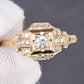 14K Yellow Gold Diamond Ring 13 Diamonds VS–SI Natural 2g Size 5.75