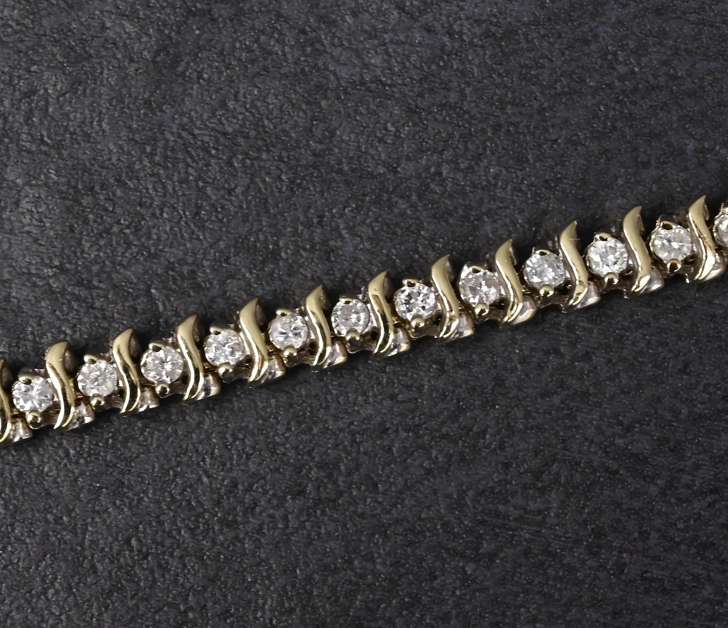 14K Yellow Gold Tennis Bracelet 1.68ct Natural Diamonds IGI Certified 7”