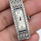 Art Deco Period Watch Head Only With Diamonds Running Condition