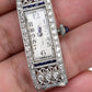 Art Deco Period Watch Head Only With Diamonds Running Condition
