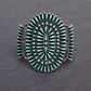 Stunning Vintage Navajo Sterling Zuni Petit Point Turquoise Cuff