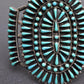 Stunning Vintage Navajo Sterling Zuni Petit Point Turquoise Cuff