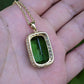 18K Yellow Gold Pendant With 26.51 Carat Tourmaline And 2.25 Carats Diamonds
