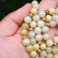 IGI Certified Natural Jade Bead Necklace – 14K Yellow Gold Clasp, 23" Length