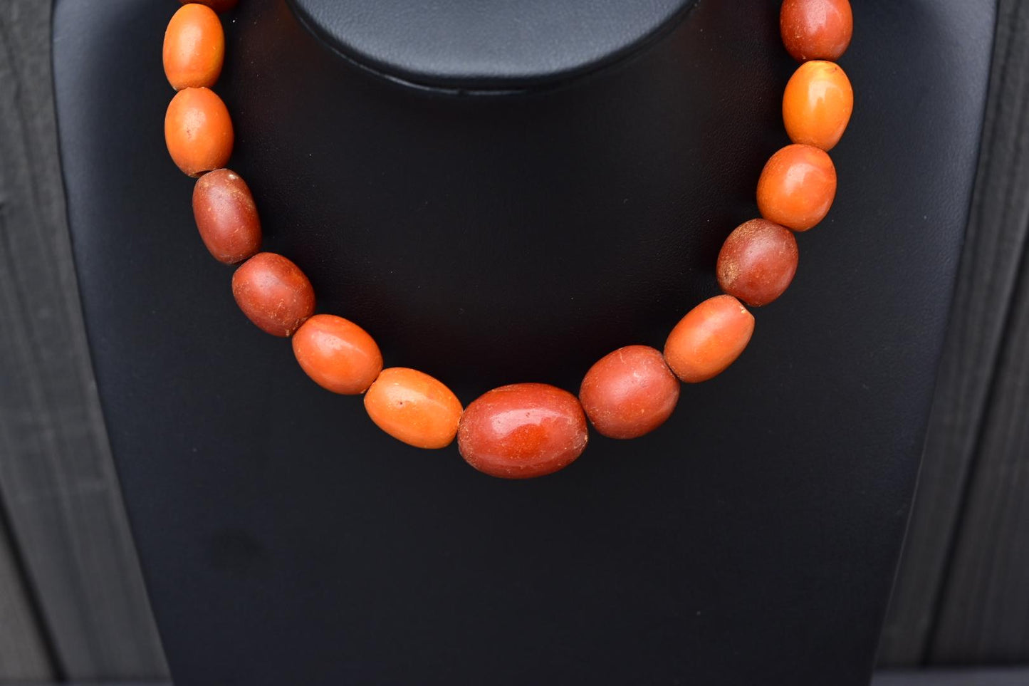 Antique Baltic Butterscotch Amber Graduated Bead Necklace 23 Beads 29.49 Grams