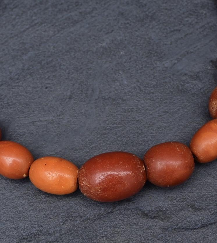 Antique Baltic Butterscotch Amber Graduated Bead Necklace 23 Beads 29.49 Grams