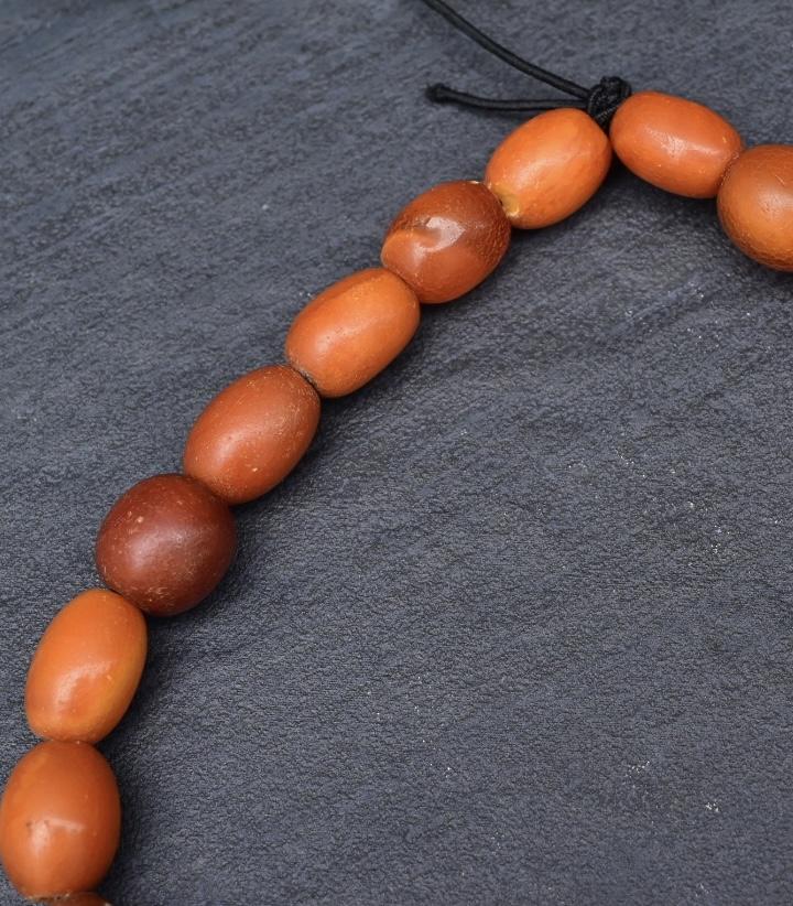 Antique Baltic Butterscotch Amber Graduated Bead Necklace 23 Beads 29.49 Grams