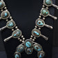 Antique Navajo Sterling Silver & Turquoise Squash Blossom Necklace – 175.69 Gs