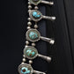Antique Navajo Sterling Silver & Turquoise Squash Blossom Necklace – 175.69 Gs
