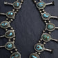 Antique Navajo Sterling Silver & Turquoise Squash Blossom Necklace – 175.69 Gs