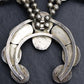 Antique Navajo Sterling Silver & Turquoise Squash Blossom Necklace – 175.69 Gs