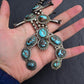 Antique Navajo Sterling Silver & Turquoise Squash Blossom Necklace – 175.69 Gs