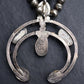 Navajo Selena Warner Sterling Silver & Turquoise Squash Blossom Necklace Signed