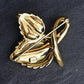 Tiffany & Co 18K Gold Strawberry Leaf Diamond Brooch 16.94g w/ Box