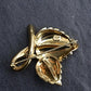 Tiffany & Co 18K Gold Strawberry Leaf Diamond Brooch 16.94g w/ Box