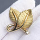 Tiffany & Co 18K Gold Strawberry Leaf Diamond Brooch 16.94g w/ Box