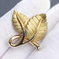 Tiffany & Co 18K Gold Strawberry Leaf Diamond Brooch 16.94g w/ Box