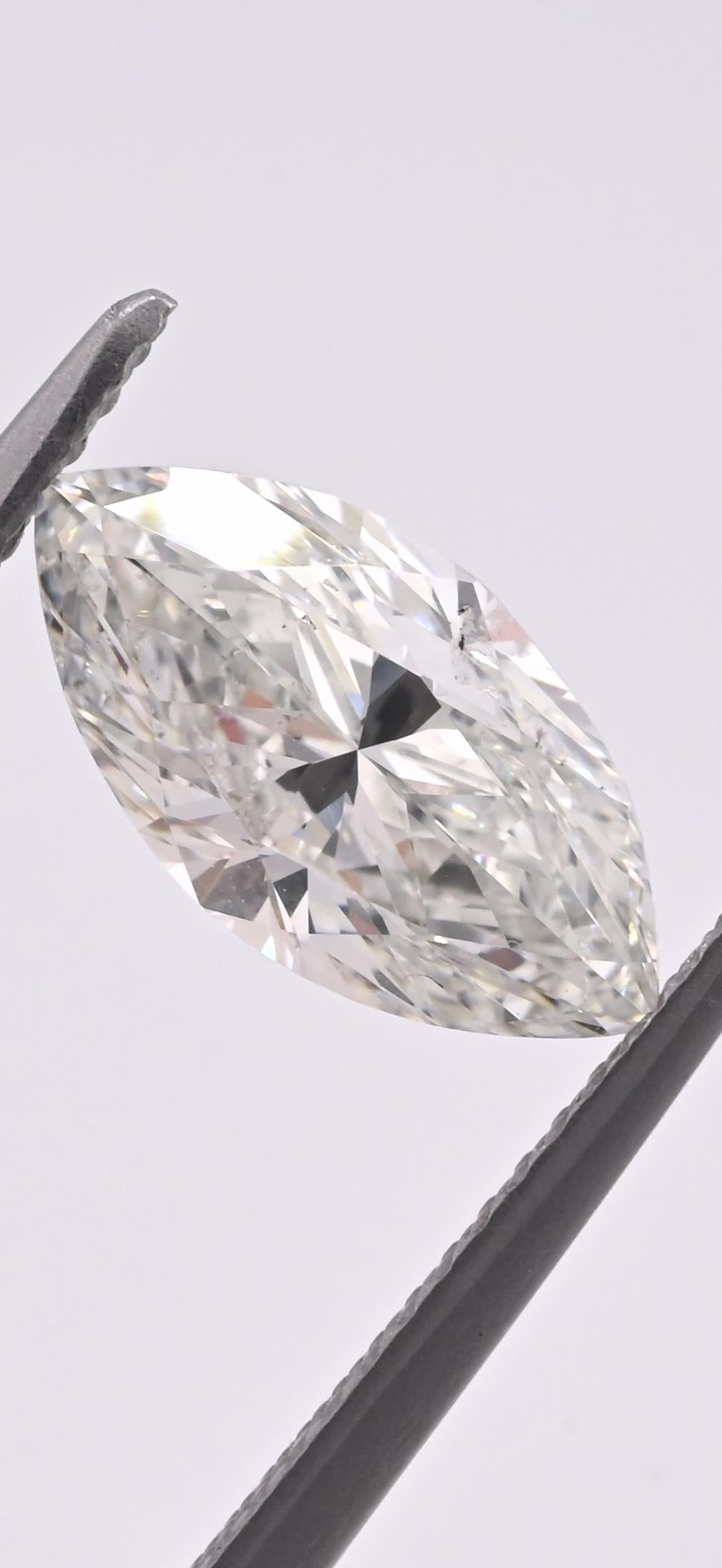 2.00ct Marquise Brilliant Diamond | Natural H Color | Loose Stone GIA Certified