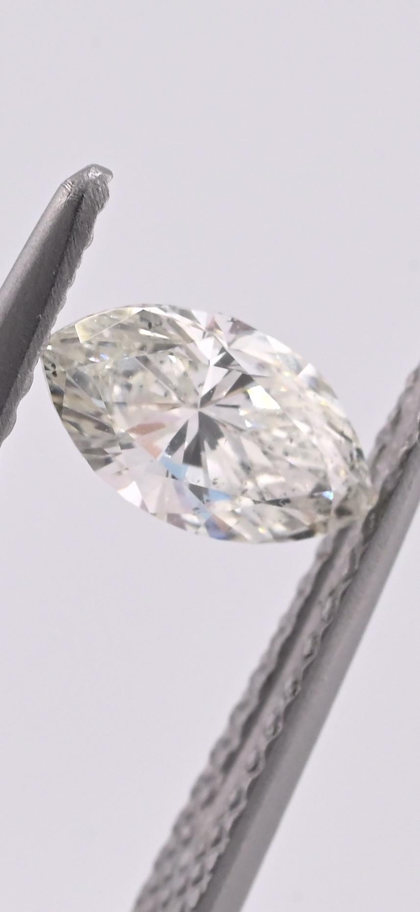 GIA Certified 0.57ct Marquise Brilliant Diamond | Natural I Color SI2