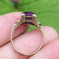 10K Yellow Gold Sapphire Ring Art Deco / Retro Era IGI Certified Size 6.75