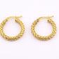 Roberto Coin Braided Hoop Earrings | Yellow Gold Woven Design | 4.16 Grams |