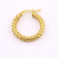 Roberto Coin Braided Hoop Earrings | Yellow Gold Woven Design | 4.16 Grams |